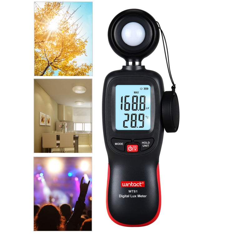 Máy đo ánh sáng kỹ thuật số Wintact WT81 cho nhà máy / trường học / nhà ở, Phạm vi: 0-200,000 Lux