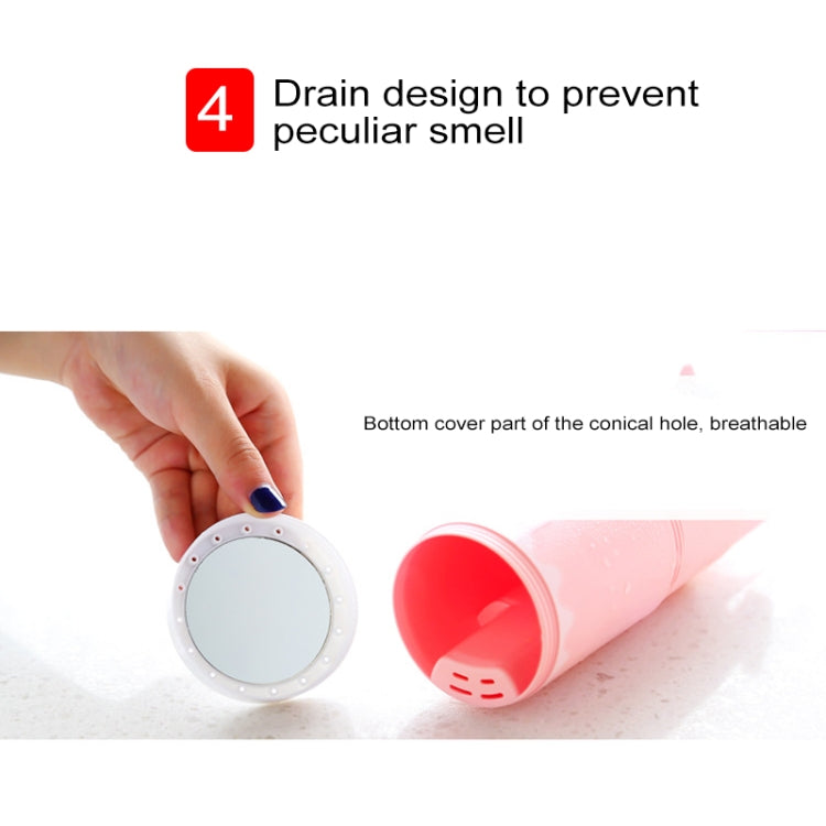 Bộ dụng cụ du lịch 5 trong 1 sáng tạo gồm cốc súc miệng, chai dầu gội, lược, gương trang điểm, bộ rửa tiêu chuẩn, 5 trong 1
