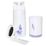 Bộ dụng cụ du lịch 5 trong 1 sáng tạo gồm cốc súc miệng, chai dầu gội, lược, gương trang điểm, bộ rửa tiêu chuẩn, 5 trong 1