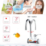 Vòi nước điện nhiệt xoay nhanh 3 giây có đèn báo, 220V, Kích thước L, Đèn báo / Kích thước L