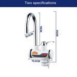 Vòi nước điện nhiệt xoay nhanh 3 giây có đèn báo, 220V, Kích thước L, Đèn báo / Kích thước L