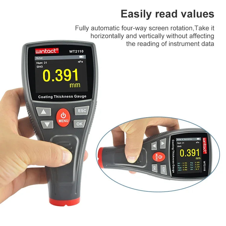 Máy đo độ dày lớp phủ màn hình màu Wintact WT2110, WT2110