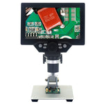 G1200 Kính hiển vi kỹ thuật số để bàn di động màn hình LCD 7 inch 1200X, phích cắm AU, pin lithium phích cắm AU, pin lithium phích cắm EU, pin lithium phích cắm UK, pin lithium phích cắm US