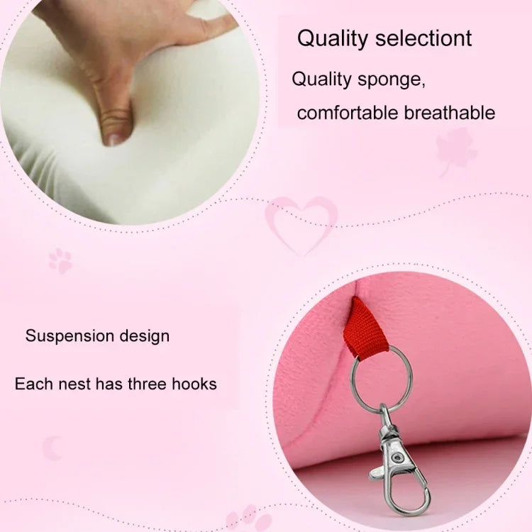 Nhà Thú Cưng Hình Trụ Vải Flannel Ấm Áp Võng Treo Chuột Hamster Tổ Thú Nhỏ, S, Kích Thước:10*9*9cm, Kích Thước:10*9*9cm