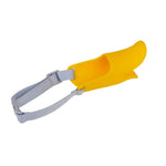 Rọ mõm silicon hình miệng vịt dễ thương cho chó cưng, Kích thước: M, M màu vàng, M màu cà phê, M màu hồng