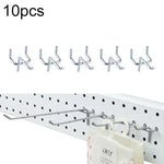 10 móc treo tường bảng lỗ cửa hàng quần áo siêu thị, khoảng cách lỗ: 2.5cm, dài: 5cm, đường kính dây: 3.3mm, dài: 5cm