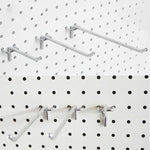 10 móc treo tường bảng lỗ cửa hàng quần áo siêu thị, khoảng cách lỗ: 2.5cm, dài: 5cm, đường kính dây: 3.3mm, dài: 5cm