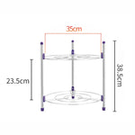Giá để nồi nhà bếp đa chức năng, 2 tầng, để chảo, nồi súp, bằng thép không gỉ, 2 tầng