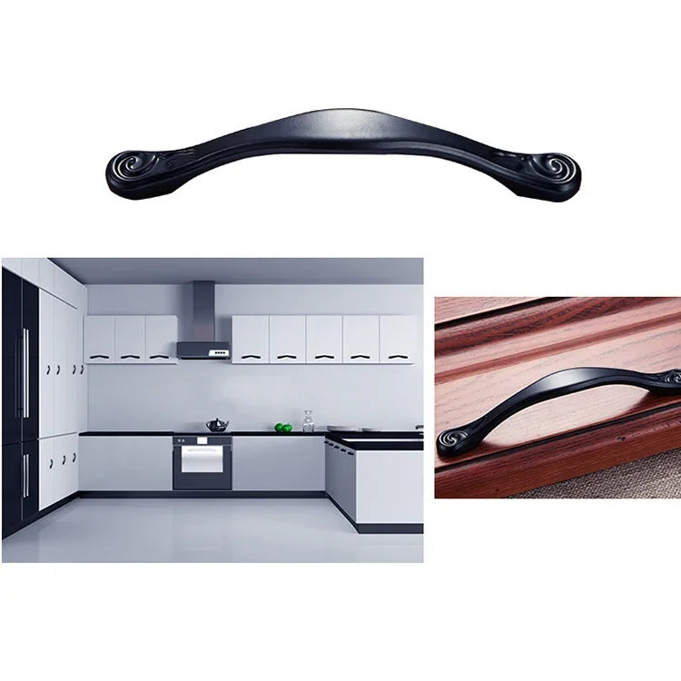 Tay nắm hợp kim kẽm đơn giản phong cách cổ điển cho tủ tủ quần áo ngăn kéo cửa, Khoảng cách lỗ: 64mm, 4041-64