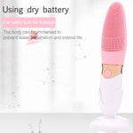Máy Rửa Mặt Sóng Âm Silicon Dùng Pin CNaier AE-618 Chăm Sóc Da Mặt Điện, AE-618 (Màu Cam), AE-618 (Màu Hồng), AE-618 (Màu Xanh Lá), AE-618 (Màu Xanh Dương)