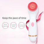 Máy rửa mặt điện rung siêu âm silicone chạy pin CNaier AE-868, AE-868 (Màu hồng), AE-868 (Màu xanh)