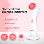 Máy rửa mặt điện rung siêu âm silicone chạy pin CNaier AE-868, AE-868 (Màu hồng), AE-868 (Màu xanh)