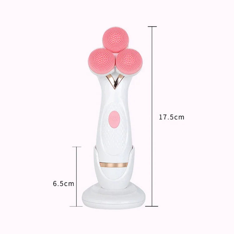 Máy rửa mặt chăm sóc da silicone sạc USB CNaier AE-878, AE-878 (hồng), AE-878 (xanh dương)