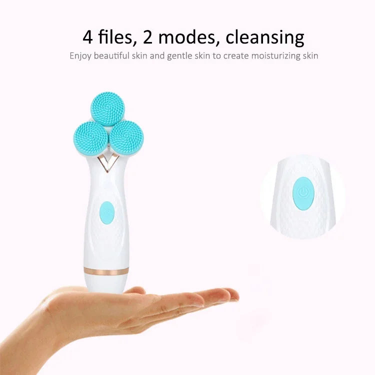 Máy rửa mặt chăm sóc da silicone sạc USB CNaier AE-878, AE-878 (hồng), AE-878 (xanh dương)