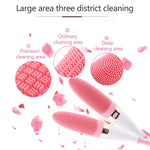 Bàn chải massage điện silicone chống thấm nước rung gia đình CNaier AE-8381