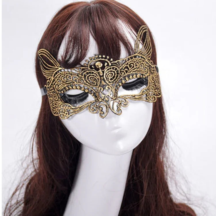 Bữa tiệc khiêu vũ hóa trang Halloween Nữ quyến rũ Mặt nạ ren Vua mèo đồng, Vua mèo đồng