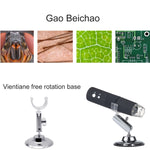 Kính lúp 50X~1000X cảm biến hình ảnh HD 1920x1080P kính hiển vi kỹ thuật số USB WiFi với 8 đèn LED & giá đỡ chuyên nghiệp