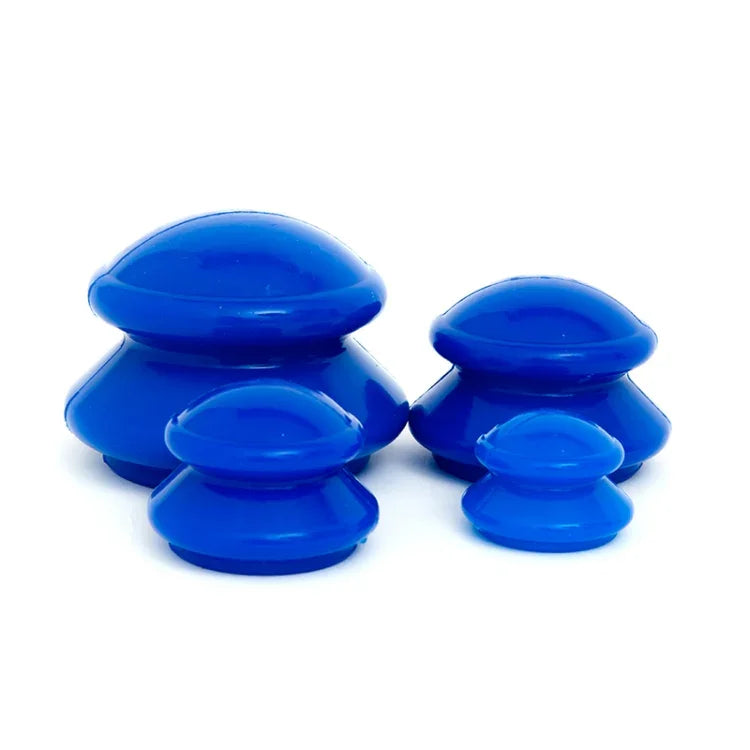 4 Cups / Set Health Care Body Massage Cupping Therapy Anti Cellulite Silicone Vacuum Cups