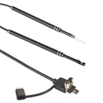 i96 3 trong 1 USB nội soi tai HD Camera 0.3MP, Muỗng tai quan sát cho điện thoại Android OTG & PC & MacBook, Dây dài 1.85m, 3 trong 1 Màu đen 0.3MP