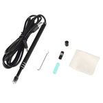 i96 3 trong 1 USB nội soi tai HD Camera 0.3MP, Muỗng tai quan sát cho điện thoại Android OTG & PC & MacBook, Dây dài 1.85m, 3 trong 1 Màu đen 0.3MP