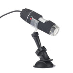 Kính hiển vi kỹ thuật số USB 2 trong 1 HD phóng đại 1600X cảm biến hình ảnh 0.3MP với 8 đèn LED & chân đế chuyên nghiệp, 1600X