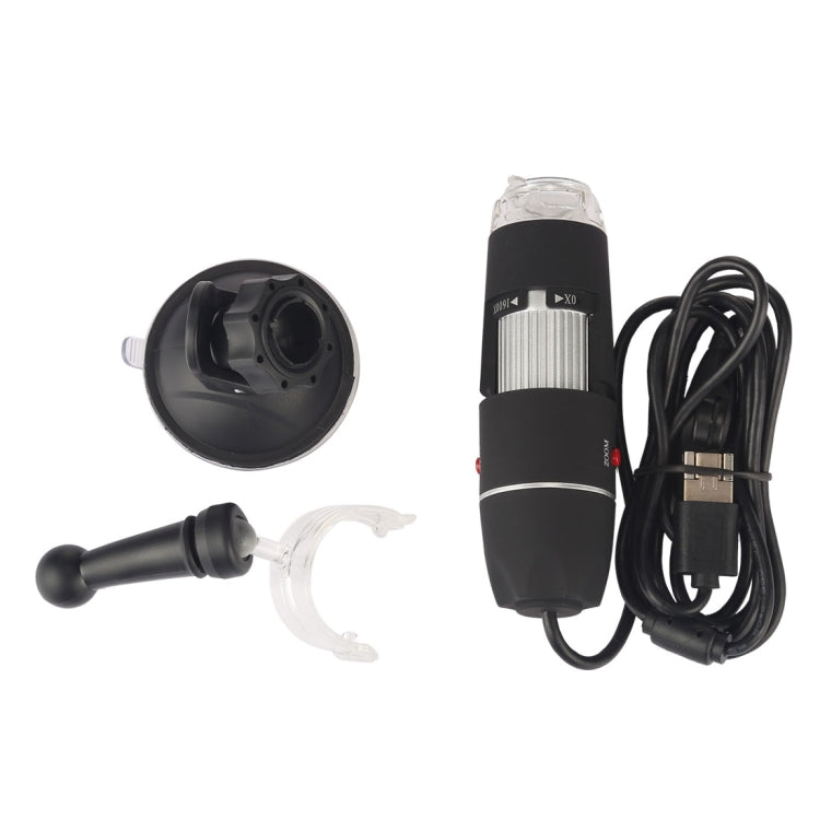 Kính hiển vi kỹ thuật số USB 2 trong 1 HD phóng đại 1600X cảm biến hình ảnh 0.3MP với 8 đèn LED & chân đế chuyên nghiệp, 1600X