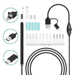i95 3 trong 1 USB nội soi tai HD Camera 0.3MP, Muỗng tai quan sát cho điện thoại Android OTG & PC & MacBook, Dây dài 1.75m, 3 trong 1 Màu trắng 0.3MP