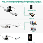 i95 3 trong 1 USB nội soi tai HD Camera 0.3MP, Muỗng tai quan sát cho điện thoại Android OTG & PC & MacBook, Dây dài 1.75m, 3 trong 1 Màu trắng 0.3MP