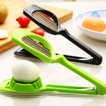 Dụng cụ nhà bếp đa năng di động cắt thực phẩm, trái cây, rau củ, trứng, nấm, kiwi, cà chua, chanh, dâu tây bằng thép không gỉ, bộ cắt trứng 3