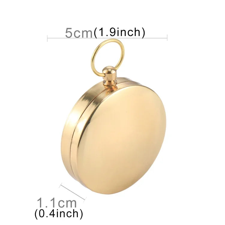La bàn hiển thị phát sáng vàng bằng đồng bỏ túi di động cho cắm trại leo núi, hướng dẫn chỉ điểm hoạt động ngoài trời, G50