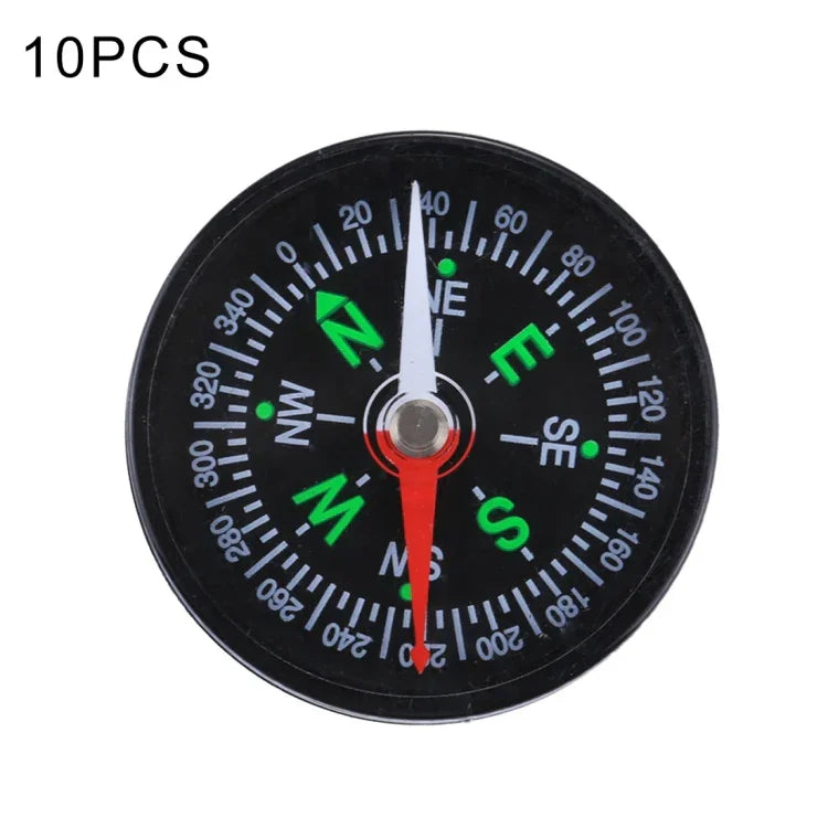 10 cái la bàn nhựa chỉ hướng thể thao ngoài trời cắm trại leo núi 40mm, giao màu ngẫu nhiên, 40mm