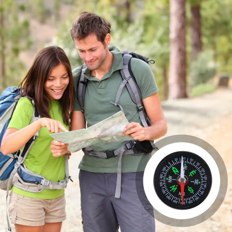 10 cái la bàn nhựa chỉ hướng thể thao ngoài trời cắm trại leo núi 40mm, giao màu ngẫu nhiên, 40mm