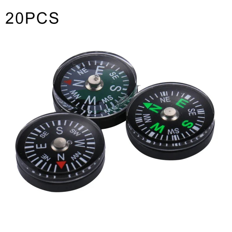 20 cái la bàn nhựa chỉ đường thể thao ngoài trời 15mm cho cắm trại leo núi, giao màu ngẫu nhiên, 15mm