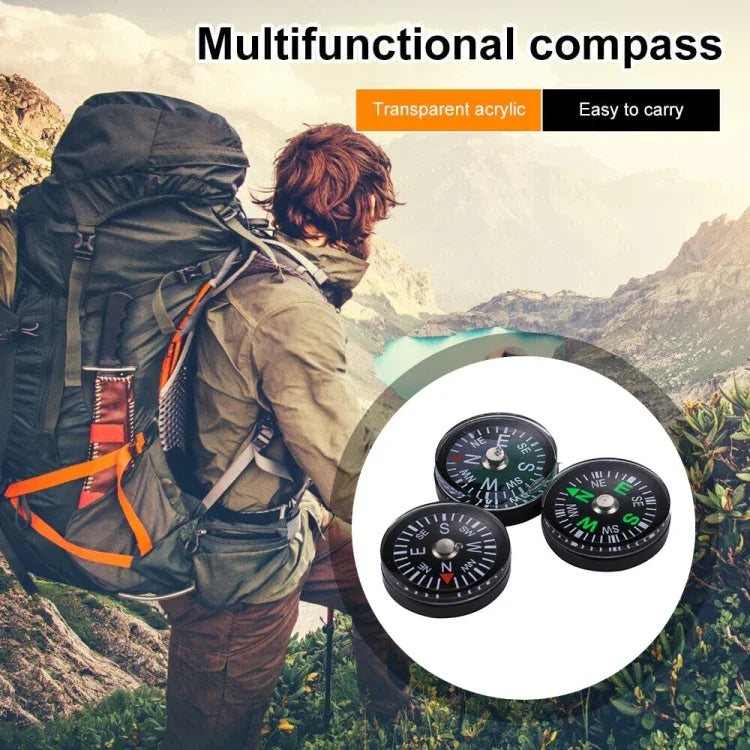 20 cái la bàn nhựa chỉ đường thể thao ngoài trời 15mm cho cắm trại leo núi, giao màu ngẫu nhiên, 15mm