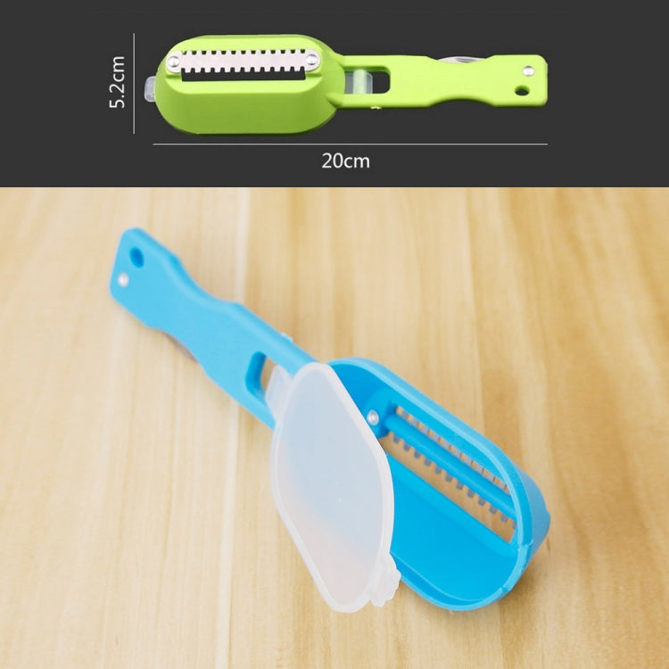 2 cái dao cạo vảy cá thiết yếu nhà bếp có nắp, 20x5.2cm màu hồng, 20x5.2cm màu xanh lá, 20x5.2cm màu xanh dương