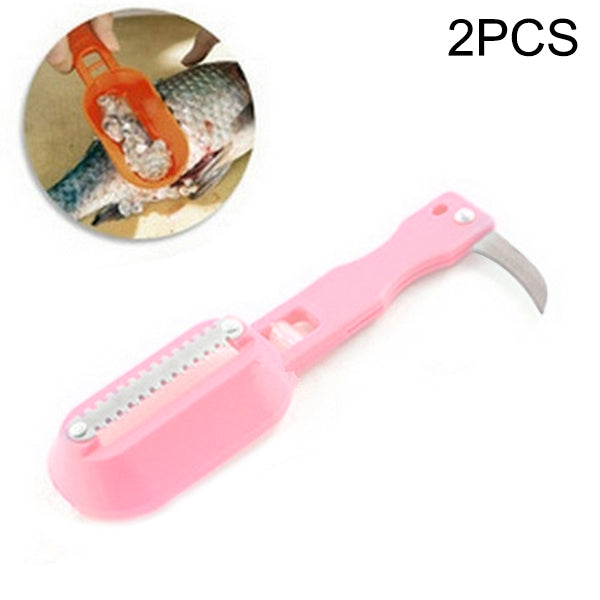 2 cái dao cạo vảy cá thiết yếu nhà bếp có nắp, 20x5.2cm màu hồng, 20x5.2cm màu xanh lá, 20x5.2cm màu xanh dương