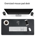 Miếng Lót Chuột Da PU Hai Mặt Đa Năng Cho Bàn Phím Bàn Làm Việc Máy Tính, Kích Thước: 120 x 60cm, Kích Thước: 120 x 60cm(Đen Đỏ), Kích Thước: 120 x 60cm, Kích Thước: 120 x 60cm(Xanh Lá + Bạc), Kích Thước: 120 x 60cm(Xanh Dương + Vàng)