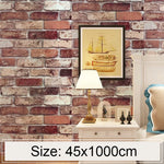Giấy dán tường trang trí gạch đá 3D sáng tạo gạch mây cho phòng ngủ phòng khách, Cuộn giấy dán tường chống thấm nước, Kích thước: 45 x 1000cm, Gạch mây