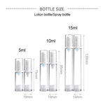 5 Cái Bình Phun Hút Chân Không Di Động Phun Sương Tinh Dầu Nước Hoa, 10ml, 10ml