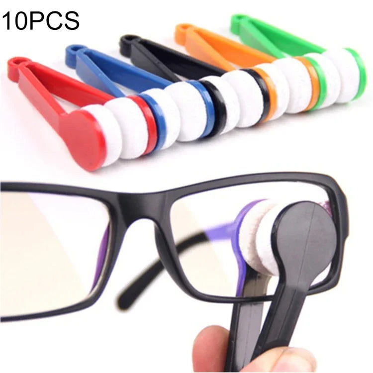 10 miếng khăn lau kính đa chức năng di động, khăn lau kính sợi microfiber, giao màu ngẫu nhiên