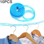 10 Dây Phơi Quần Áo Chống Gió Cho Ngoài Trời, Trong Nhà, Du Lịch, Cắm Trại, Dùng Phơi Quần Áo, Chiều Dài: 3m, Giao Màu Ngẫu Nhiên, 1333 Chiều Dài: 3m
