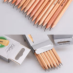 12 Cây Bút Chì Vẽ Viết Phác Thảo Gỗ Đầu Chuốt Sẵn 2B Graphite Nghệ Thuật, 2B