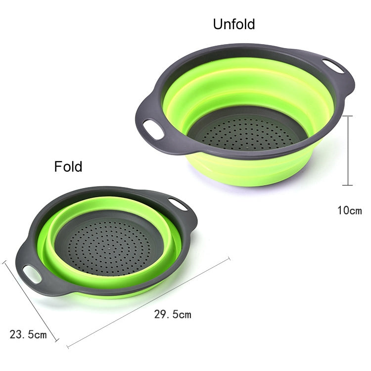 Giỏ đựng rau củ quả gấp gọn sáng tạo, giỏ thoát nước, L, kích thước: 29.5*23.5*10cm, kích thước: L
