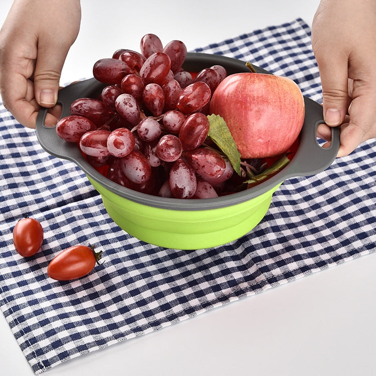 Giỏ đựng rau củ quả gấp gọn sáng tạo, giỏ thoát nước, L, kích thước: 29.5*23.5*10cm, kích thước: L