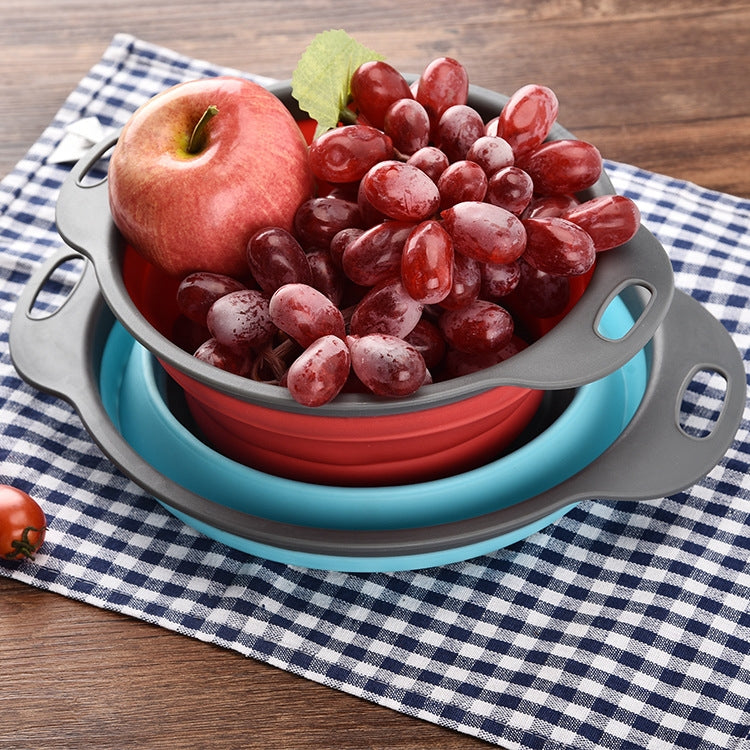 Giỏ đựng rau củ quả gấp gọn sáng tạo, giỏ thoát nước, L, kích thước: 29.5*23.5*10cm, kích thước: L