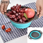 Giỏ đựng rau củ quả gấp gọn sáng tạo, giỏ thoát nước, L, kích thước: 29.5*23.5*10cm, kích thước: L