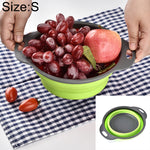 Giỏ lưu trữ rau củ quả gấp sáng tạo, S, Kích thước: 24.5*20*9cm, Kích thước: S