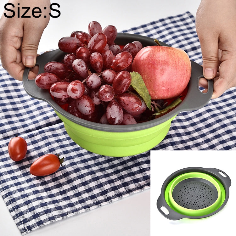 Giỏ lưu trữ rau củ quả gấp sáng tạo, S, Kích thước: 24.5*20*9cm, Kích thước: S