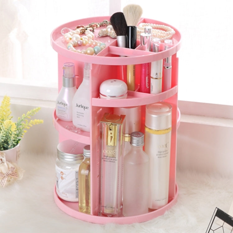 Hộp đựng mỹ phẩm xoay 360 độ đa chức năng, hộp lưu trữ thân thiện môi trường, kích thước: 23 x 31cm