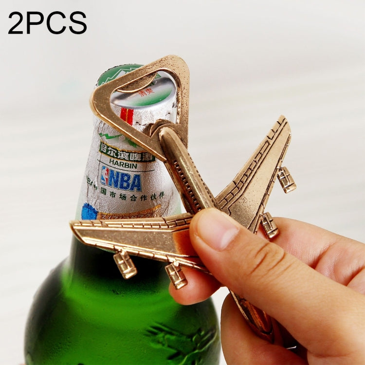 Bộ 2 Mở Nắp Chai Bia Thiết Kế Máy Bay Hợp Kim Quà Tặng Đám Cưới Và Quà Tiệc, Mẫu Máy Bay